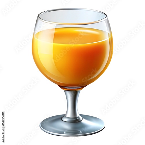 Refreshing Orange Juice in Elegant Glass A Delightful Summer Drink