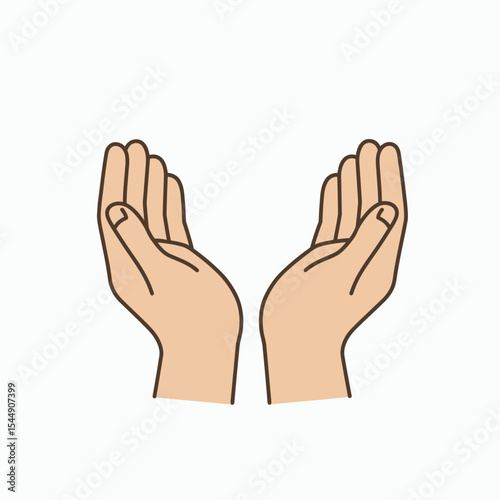 Two open hands with palms up sidebyside