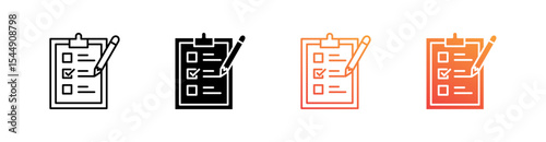 Survey Multiple Style Icon Set Collection 