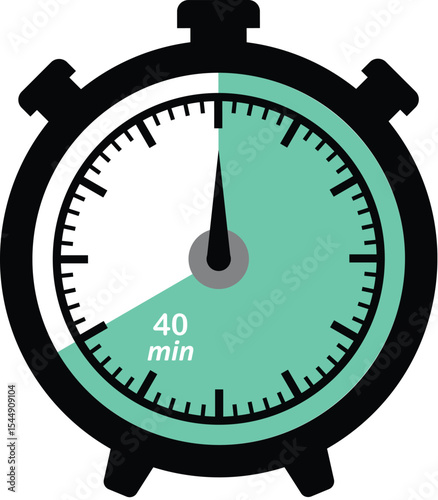 40 Minute Countdown Timer Icon