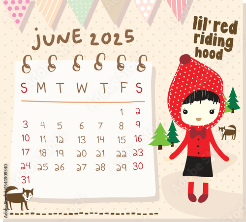 cute little girl in calendar 2025