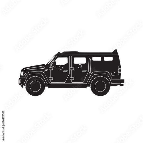 Side view of an armored personnel carrier, a specialized military vehicle