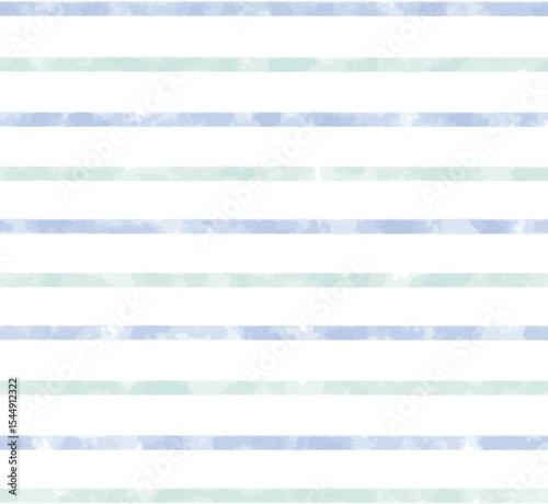 青と緑の水彩のボーダー背景イラスト　Adobe Illustrator Artwork