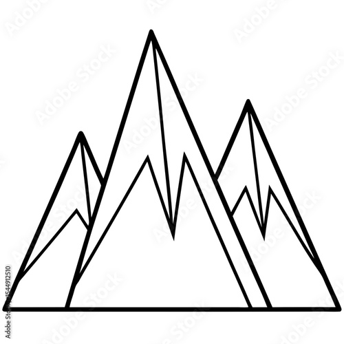 Modern Geometric Peaks Landscape Vector