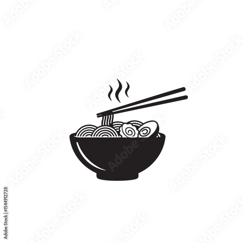 A delicious bowl of steaming ramen with chopsticks ready to eat