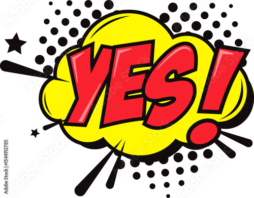 Comic pop art speech bubble