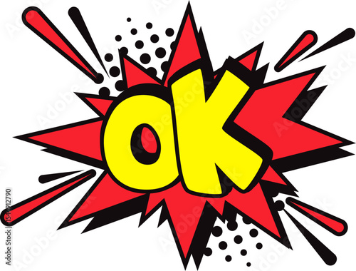 Comic pop art speech bubble