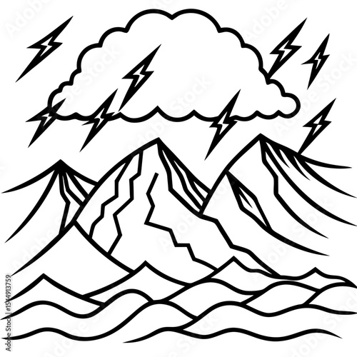 Mountain Tempest Silhouette