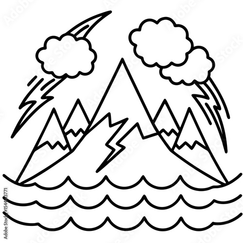 Mountain Tempest Silhouette