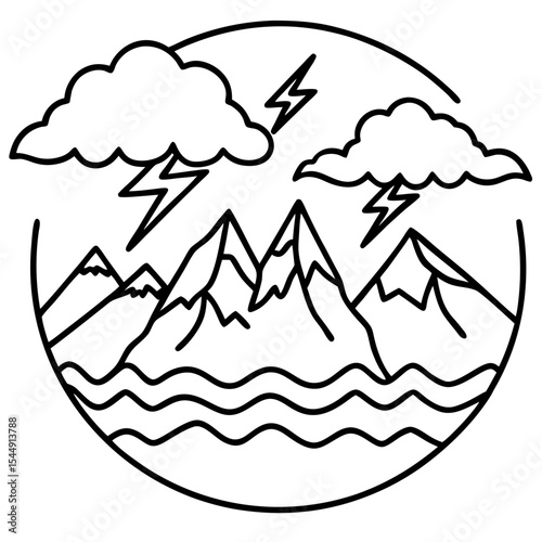 Mountain Tempest Silhouette