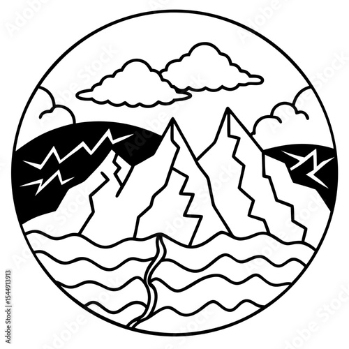 Mountain Tempest Silhouette