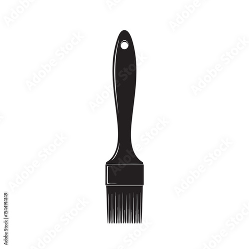 Vector illustration of a basting brush on a white isolated background