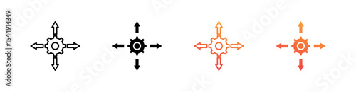 Flexibility Multiple Style Icon Set Collection 