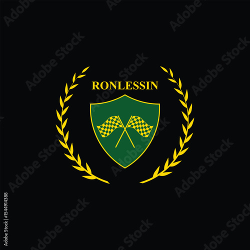 “Ronlessin Racing: Victory in Motion”

It nods to the checkered flags and laurel wreath—classic symbols of competition and triumph—while the shield gives it an elite, team-oriented vibe.