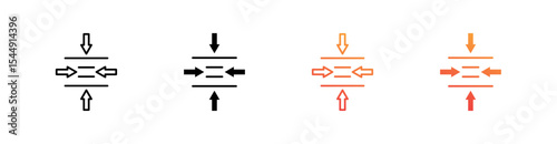 Alignment Multiple Style Icon Set Collection 