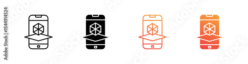 Augmented Reality Multiple Style Icon Set Collection 