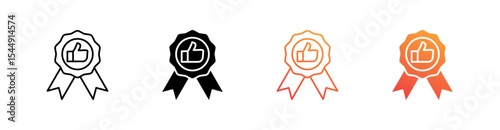 Brand Reputation Multiple Style Icon Set Collection 