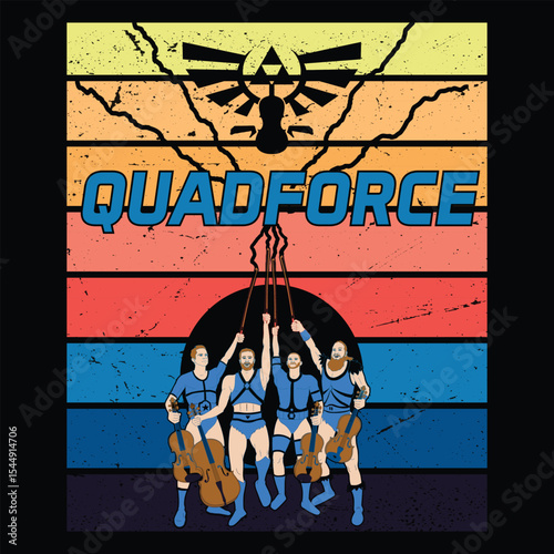 “Quadforce: Symphony of Power”

It nods to the quartet format, the electricity of the performance, and the epic energy hinted at by the Triforce-inspired emblem.