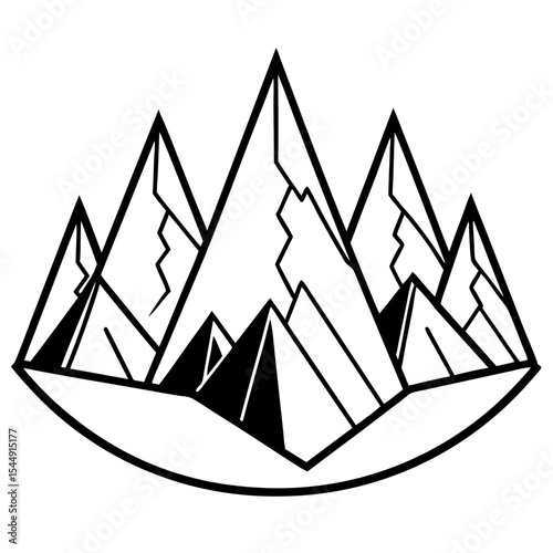 Paper Ridge Shadows – Vector Design