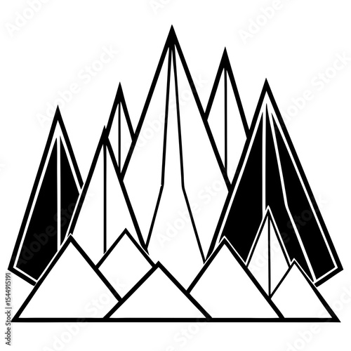Paper Ridge Shadows – Vector Design