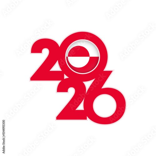 2026 banner with Greenland flag inside.