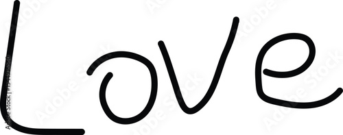 Free Clipart of the Word Love in Artistic Style