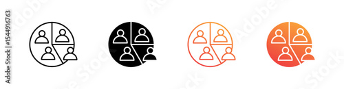Segment Multiple Style Icon Set Collection 