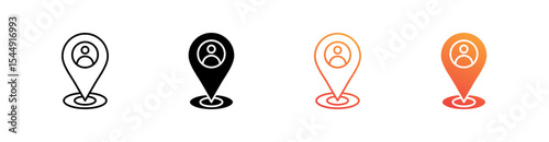 Positioning Multiple Style Icon Set Collection 