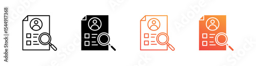 Recruitment Multiple Style Icon Set Collection 