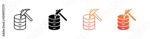 Data Mining Multiple Style Icon Set Collection 
