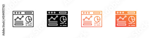 Dashboard Multiple Style Icon Set Collection 