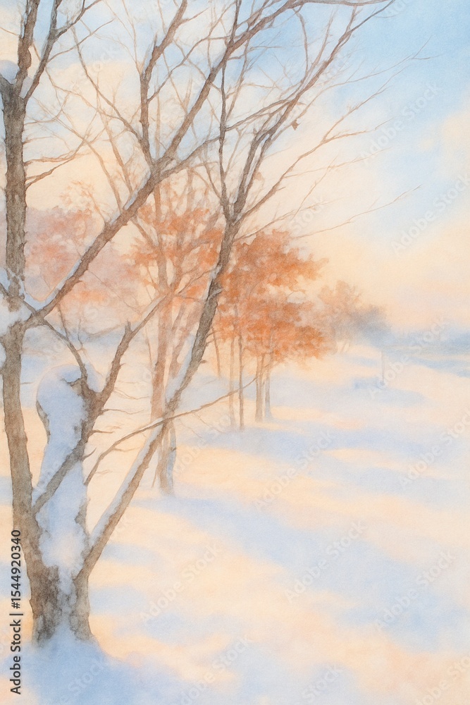 Artistic Winter Scene in Soft Light Artistic Winter Scene in Soft Light