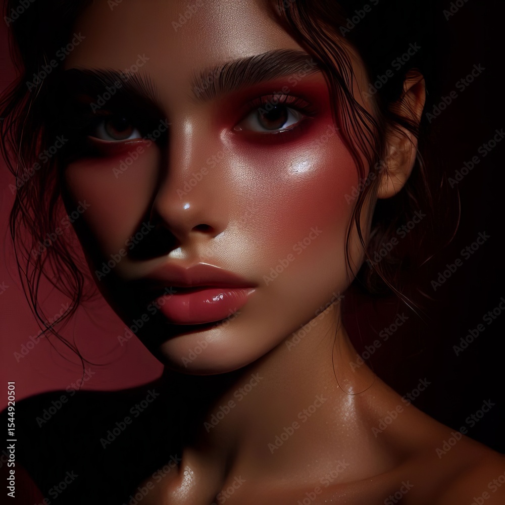 custom made wallpaper toronto digitalCrimson Shadowed Skin Tone Brown