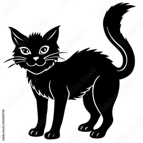 Shadowy Cat Halloween Art