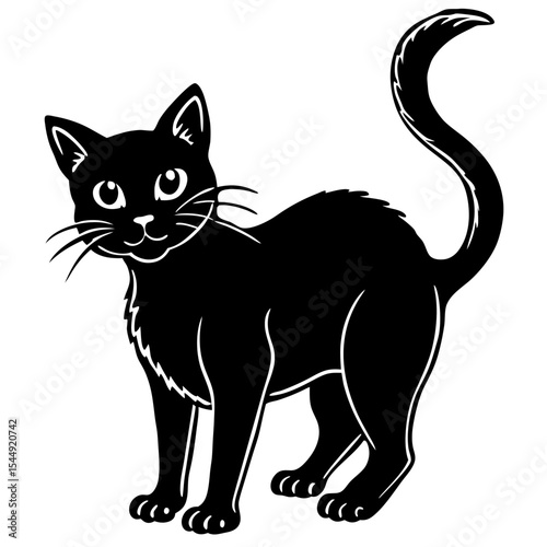 Shadowy Cat Halloween Art