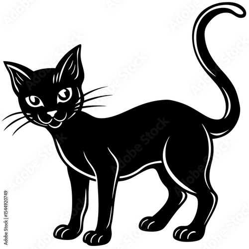 Shadowy Cat Halloween Art