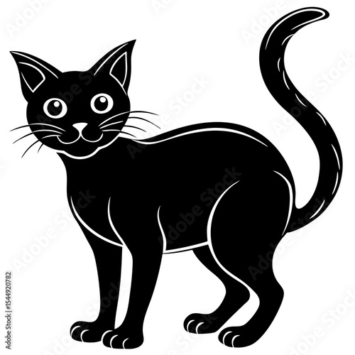 Shadowy Cat Halloween Art