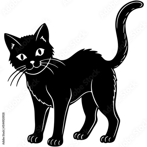 Shadowy Cat Halloween Art