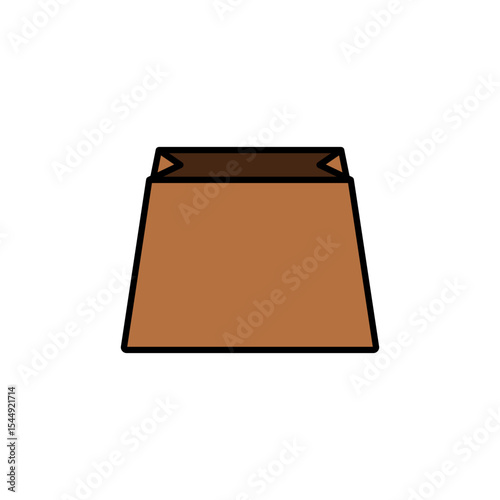 Brown Paper Bag Simple Packaging Design Illustration