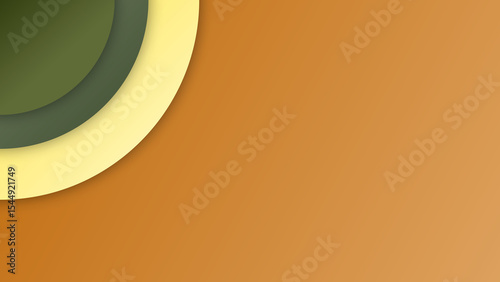 Overlapping translucent green, yellow, and orange soft-edged circles clustered on the left over a gradient orange background. High Resolution 300 DPI Wallpaper, Poster, Banner, Printing