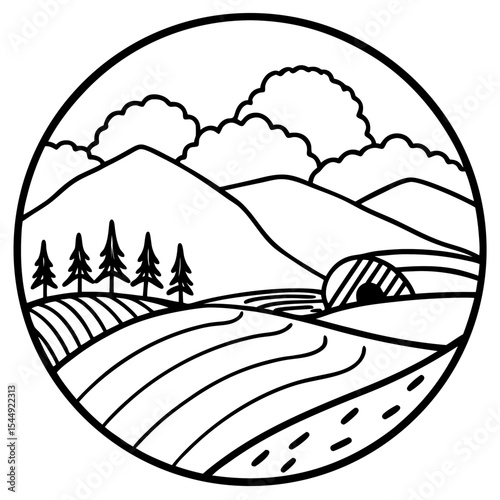 Silent Hilltop Scene