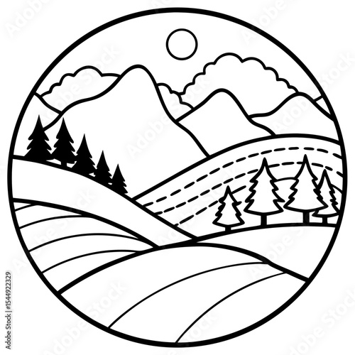Silent Hilltop Scene
