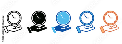 Time Management Icon Set Multiple Style Collection