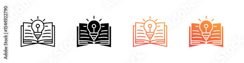 Knowledge Multiple Style Icon Set Collection 