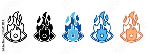 Eye Icon Set Multiple Style Collection
