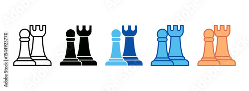 Chess Icon Set Multiple Style Collection