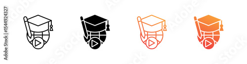 Elearning Multiple Style Icon Set Collection 