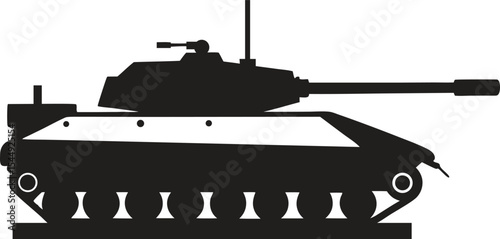 military weapon tank silhouette vector