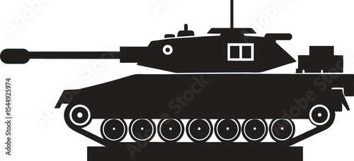 military weapon tank silhouette vector