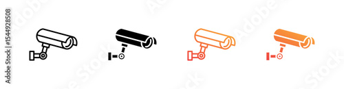 Cctv Multiple Style Icon Set Collection 